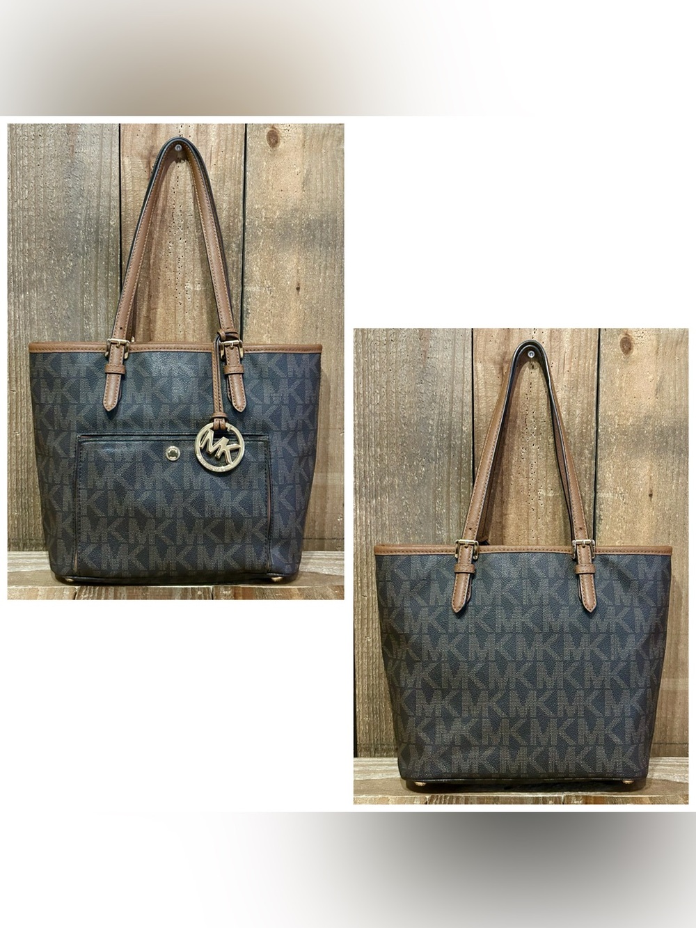 Michael Kors. 4 Piece Set: Jet Set Tote with Free Wristlet, Scarf & Dust Bag. - Picture 3 of 16